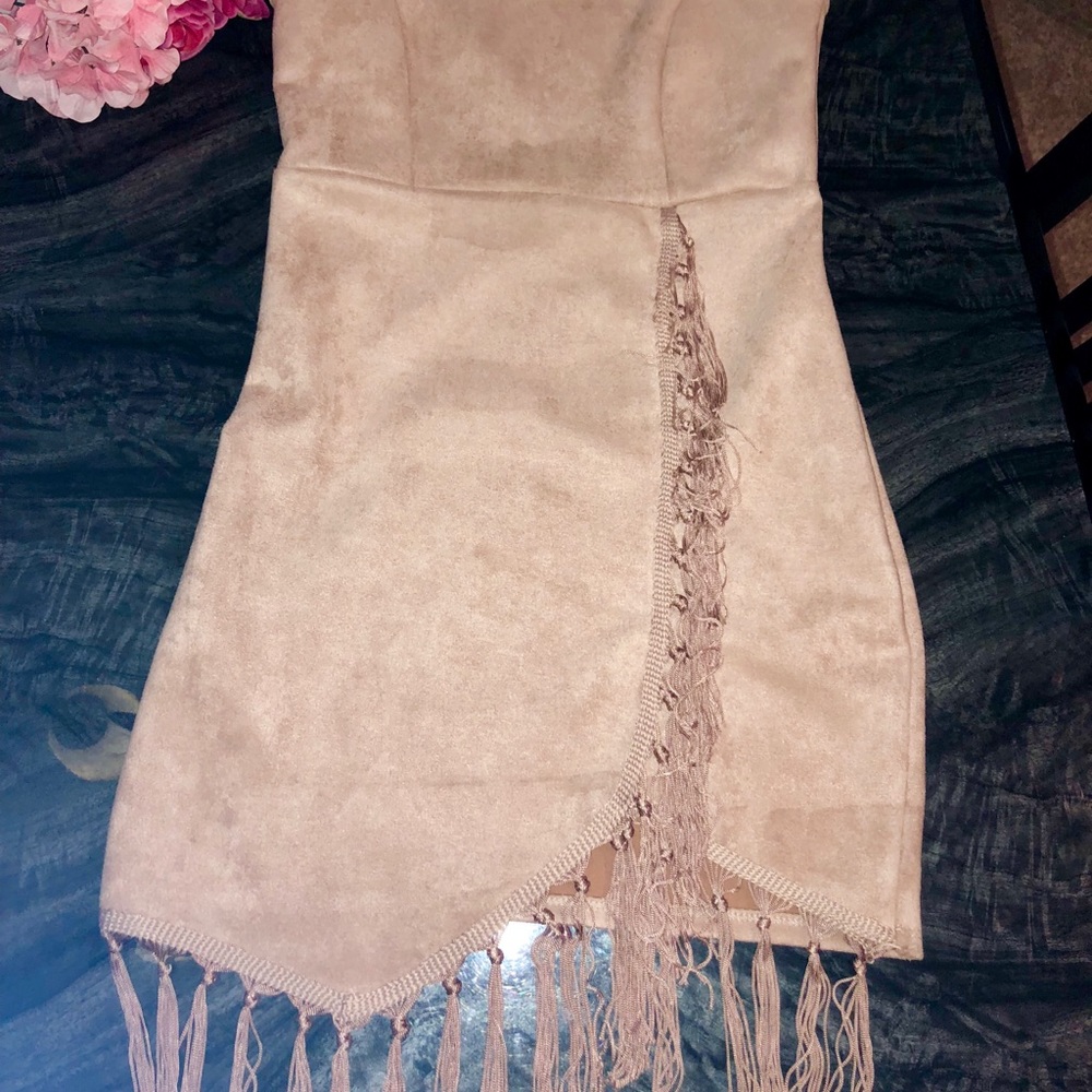 Suede & Tassle Cocktail Dress - Picture 4 of 4